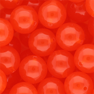 16 mm DQ® acrylic beads shiny Vermillion Red