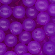 14 mm DQ® acrylic beads shiny Purple