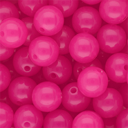 14 mm DQ® acrylic beads shiny Magenta Pink