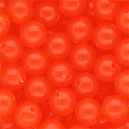 12 mm DQ® acrylic beads shiny Vermillion Red