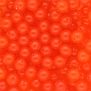 10 mm DQ® acrylic beads shiny Vermillion Red