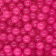10 mm DQ® acrylic beads shiny Magenta Pink
