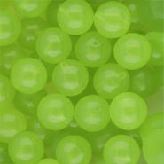 14 mm DQ® acrylic beads shiny Light Green