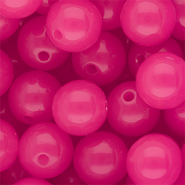 16 mm DQ® acrylic beads shiny Magenta Pink