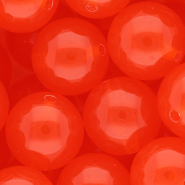 20 mm DQ® acrylic beads shiny Vermillion Red