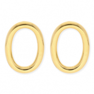 BY31® Stainless steel earrings / earpin oval Gold