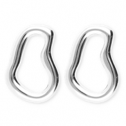 BY31® Stainless steel earrings / earpin irregular Silver