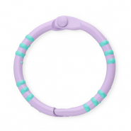 Colourful jewellery findings key chain ring Light Purple-Turquoise