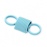 Colourful jewellery findings coil spring connector Blue
