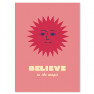 BY31® Jewellery cards "Believe in the magic" Red-Coral Pink-Yellow-Blue