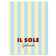 BY31® Jewellery cards "Il sole splende" Yellow-Light Blue-Mahogany Red