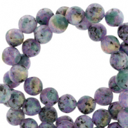 Semi-precious stone beads round 8mm matt Reef green